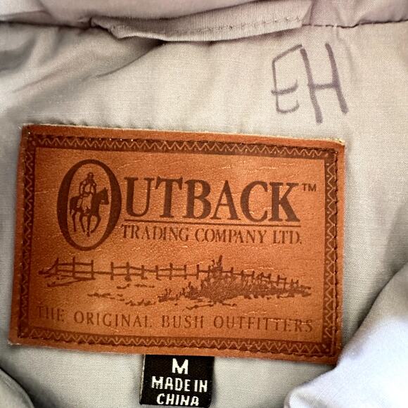 Outback Trading Down & Country Quilted Vest Jacket Zip Up Lined Western Gray M - Picture 2 of 4